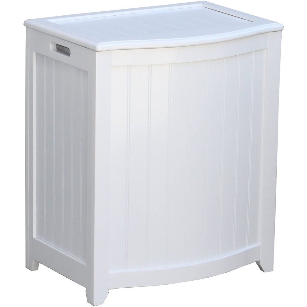 Oceanstar BHP0106W Bowed Front Laundry Wood Hamper